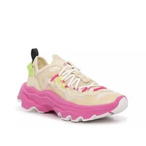 Sorel Tan + Pink Kinetic Breakthru Tech Lace Sneakers Size 9 Gorp Workout